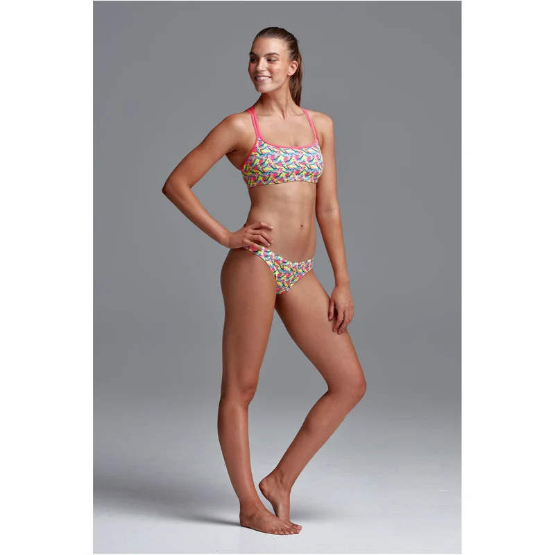 Funkita Damen Bikini Oberteil Criss Cross Top Bye Birdie