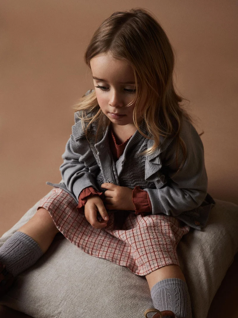 Lil' Atelier Strickjacke - Flara - Regenwetter