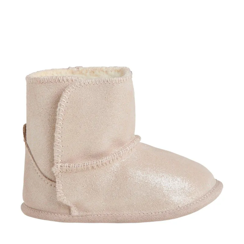 En Fant Lammlederstiefel mit Glitzer - Rose Dust
