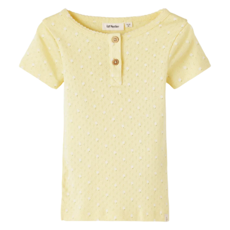 Lil' Atelier Kurzarm-T-Shirt – Doppelcreme