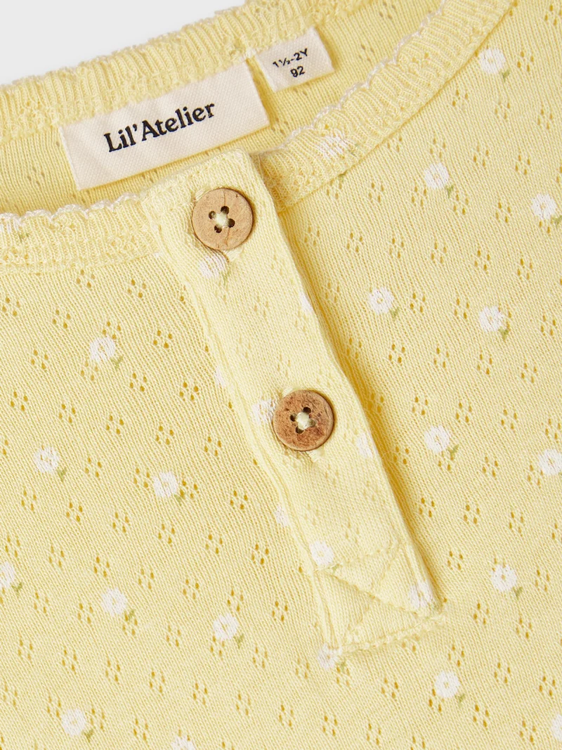 Lil' Atelier Kurzarm-T-Shirt – Doppelcreme