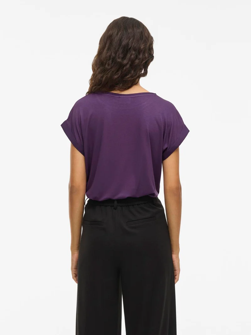 VIELLETTE S/S SATIN TOP - NOOS