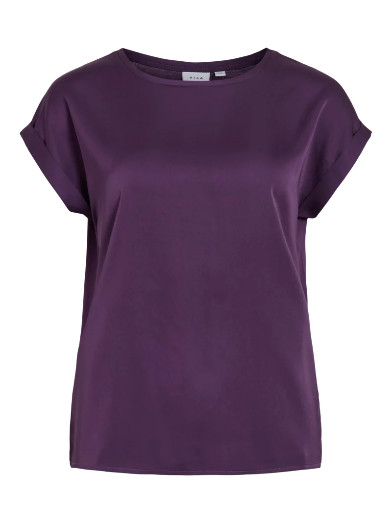VIELLETTE S/S SATIN TOP - NOOS