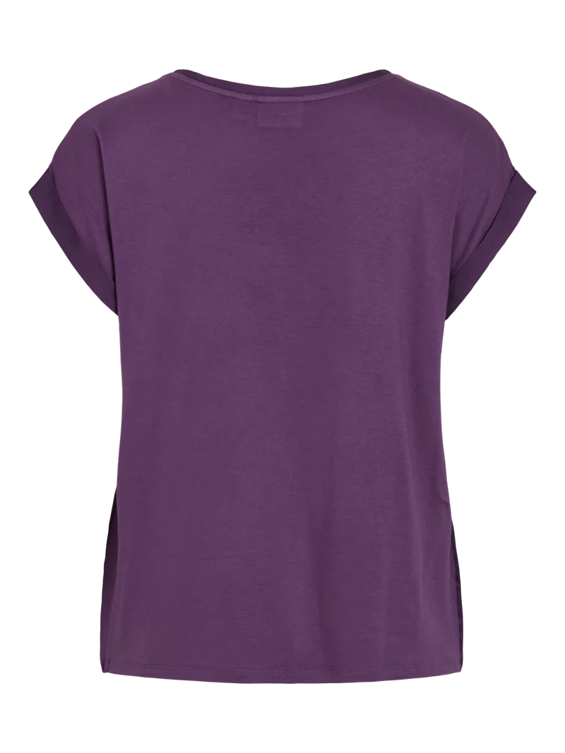 VIELLETTE S/S SATIN TOP - NOOS