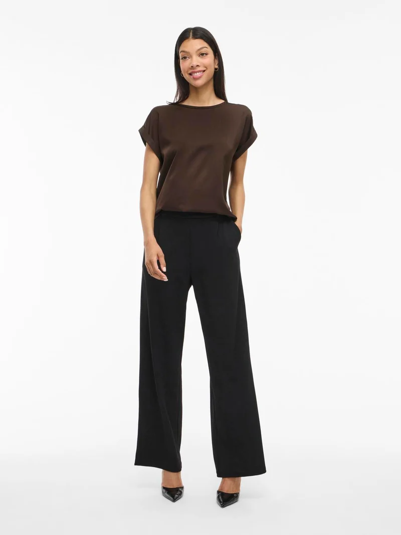 VIELLETTE S/S SATIN TOP - NOOS