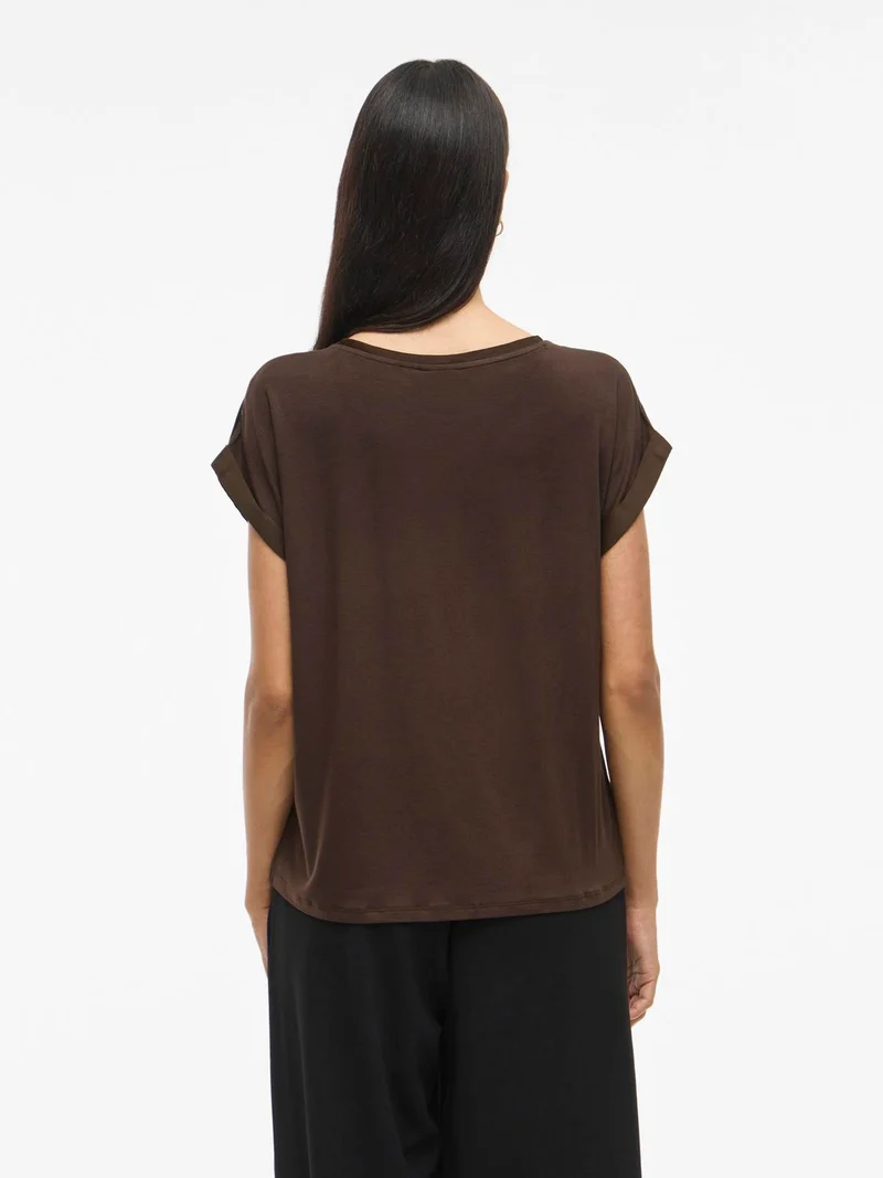 VIELLETTE S/S SATIN TOP - NOOS