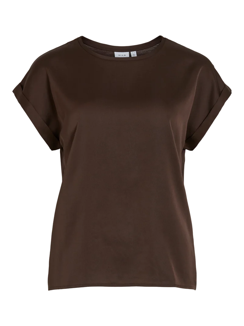 VIELLETTE S/S SATIN TOP - NOOS
