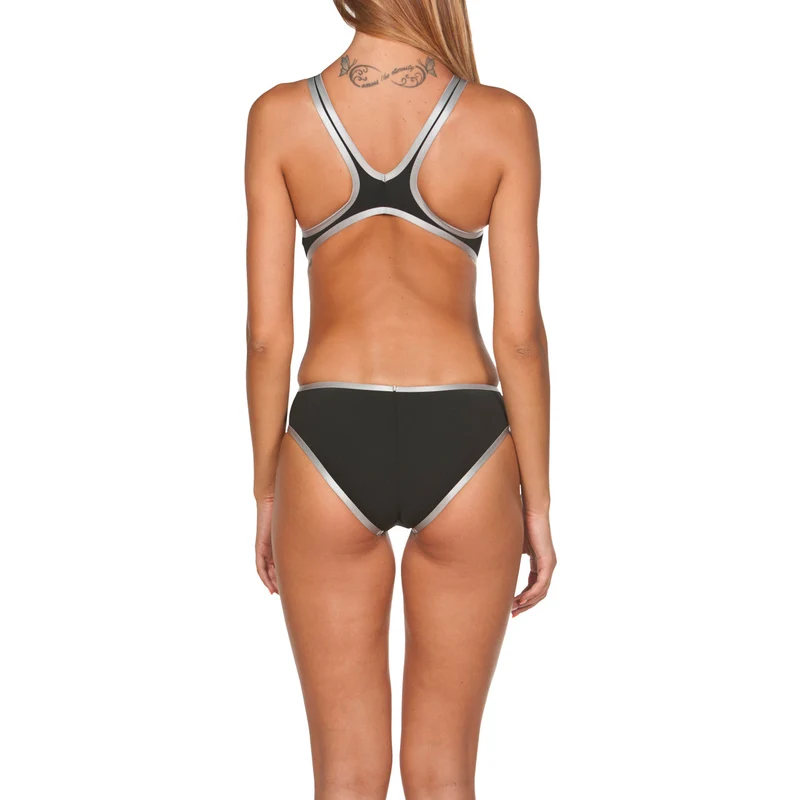 Arena Damen Sport Badeanzug One Biglogo schwarz-silber