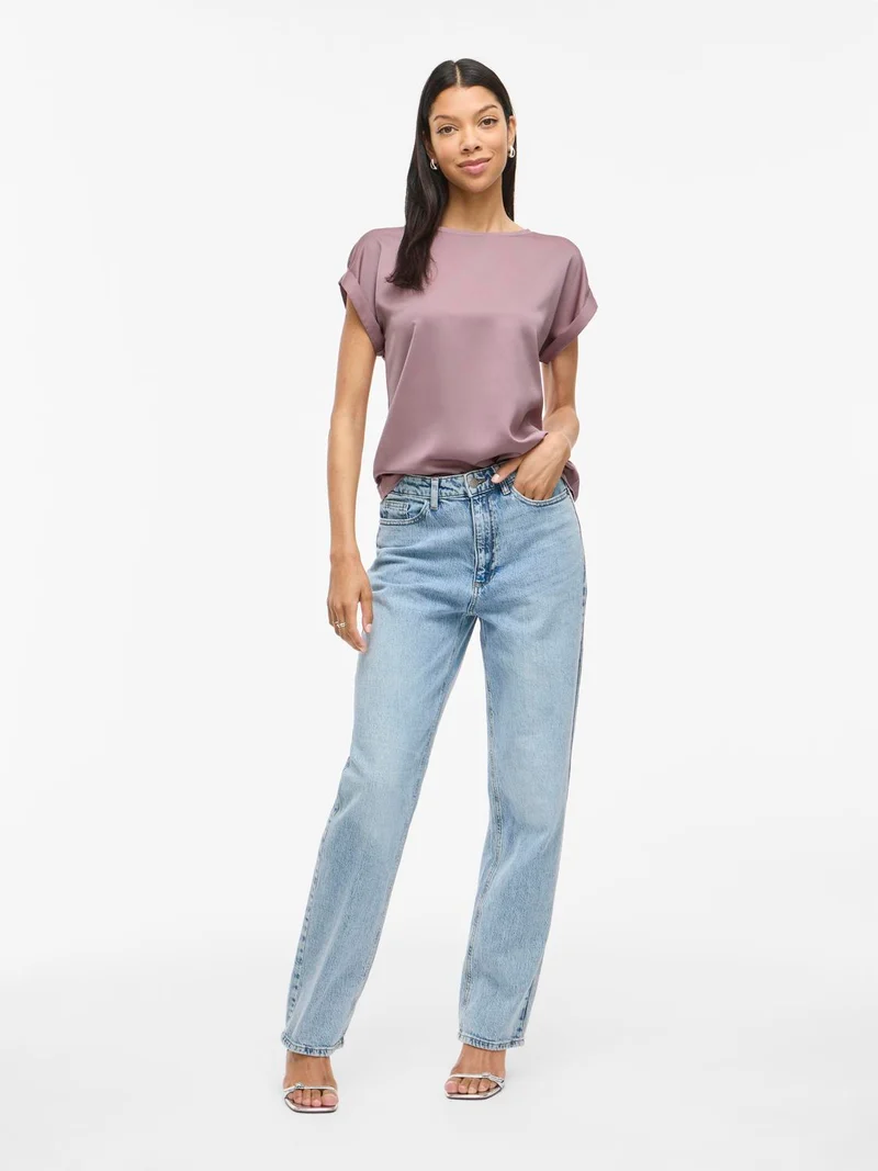 VIELLETTE S/S SATIN TOP