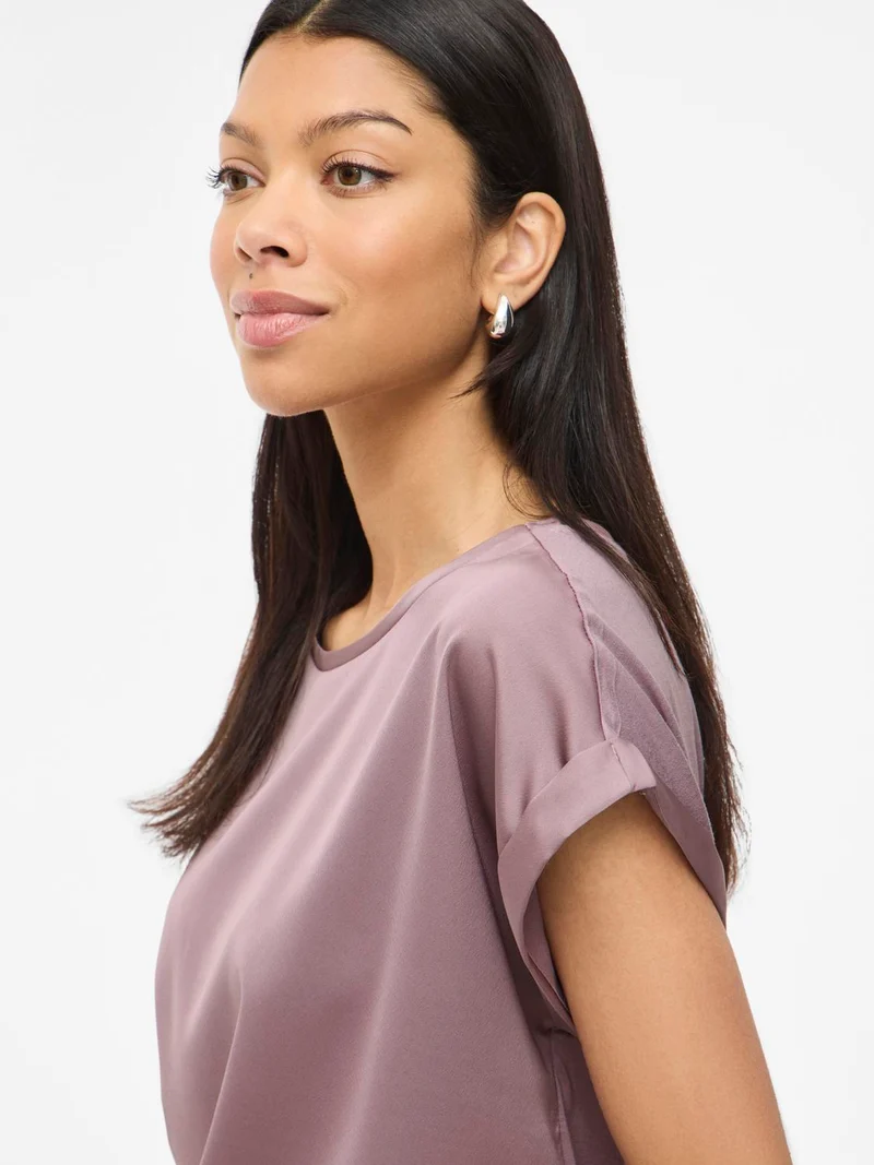 VIELLETTE S/S SATIN TOP