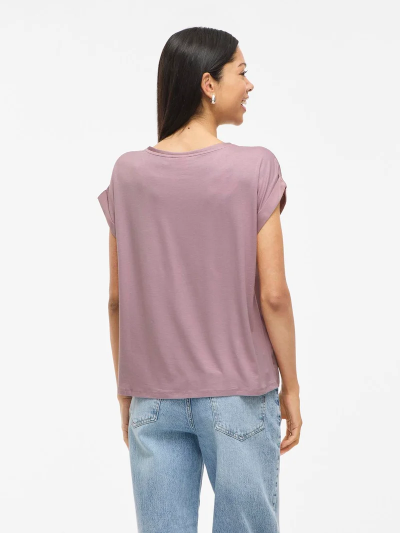 VIELLETTE S/S SATIN TOP