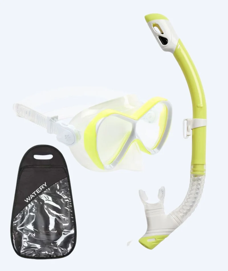 Watery Combo Schnorchelset für Kinder - Triton Full-dry - Gelb