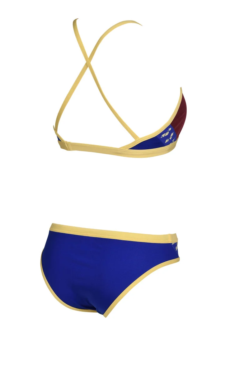 Arena Icons Damen Sport Bikini Cross Back Solid Burgundy