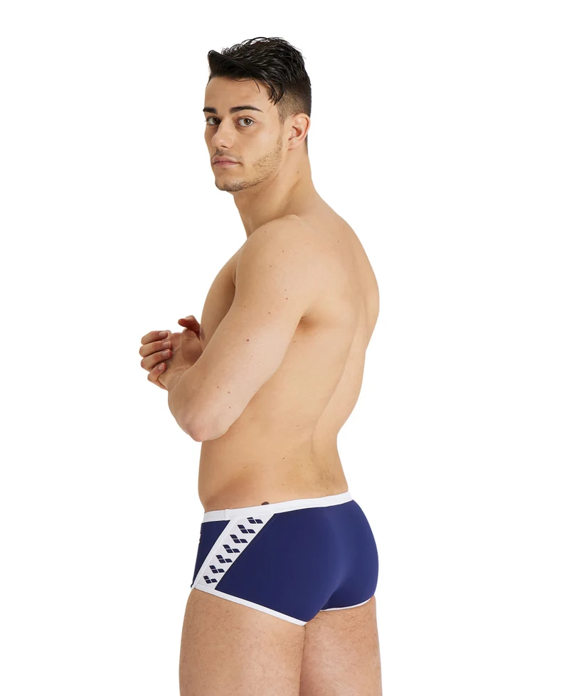 Arena Icons Herren Badehose Low Waist Solid navy-weiß