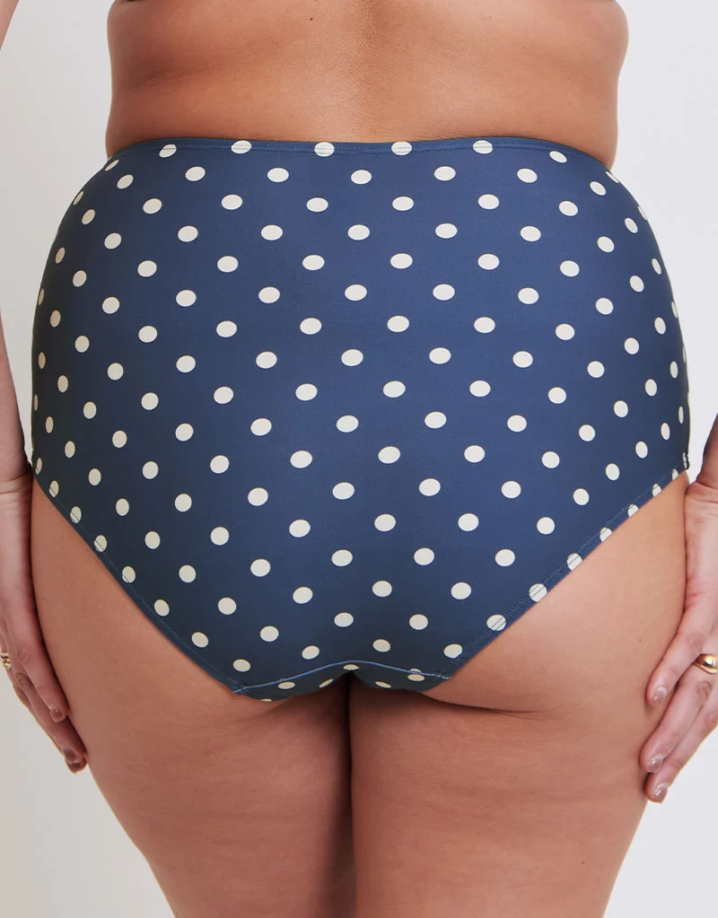 Flirtelle Salento Coast High Waist Bikini Brief Polka Dot Print