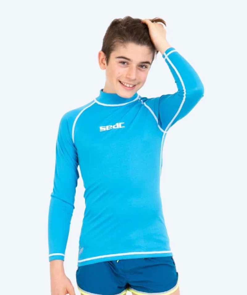 SEAC UV Shirt für Kinder - T-Sun Long - Blau/Weiß