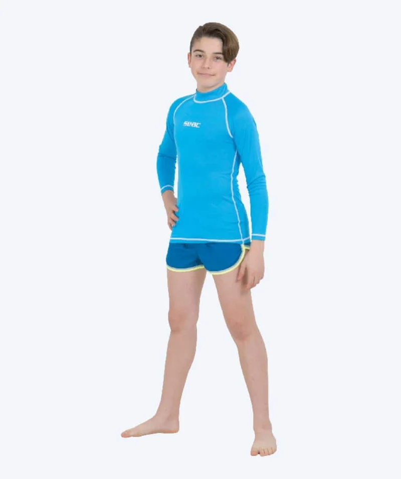SEAC UV Shirt für Kinder - T-Sun Long - Blau/Weiß