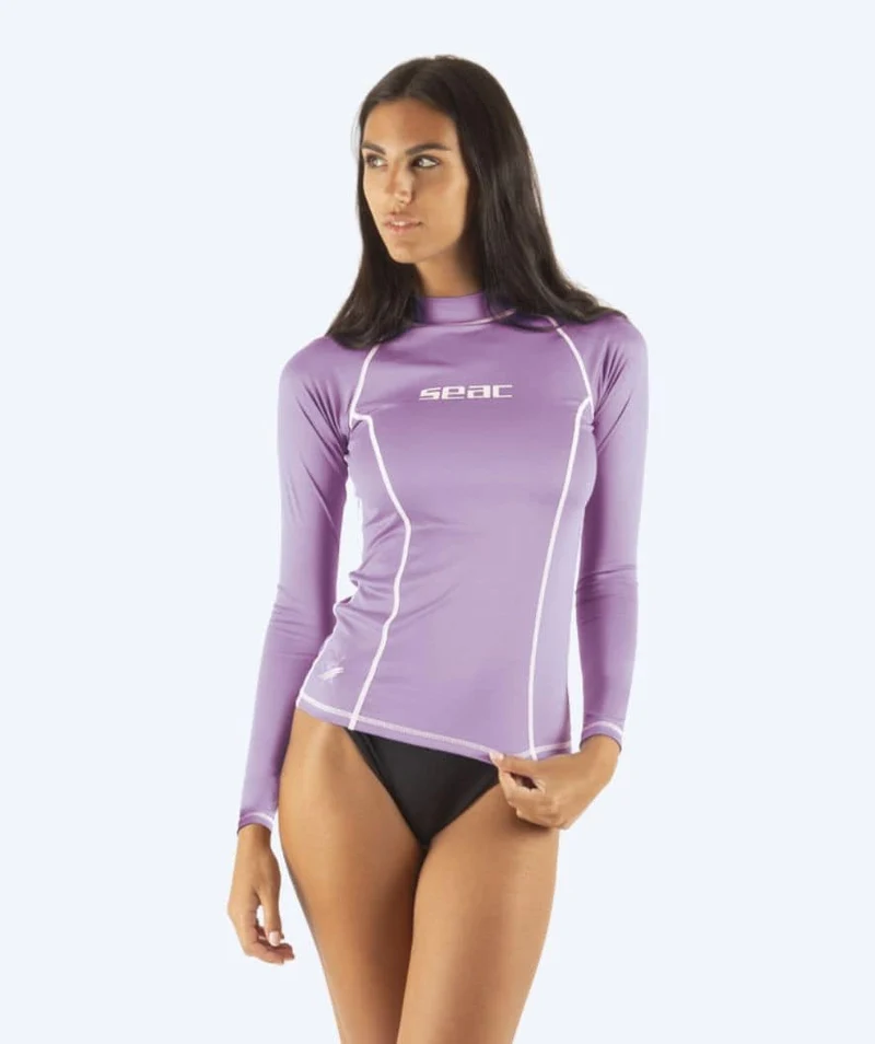 SEAC UV Shirt für Damen - T-Sun Long - Lila/Weiß