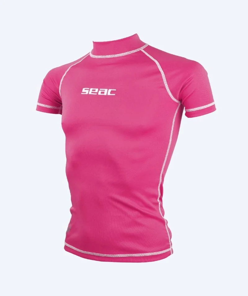 SEAC UV Shirt für Kinder - T-Sun Short - Rosa/Weiß