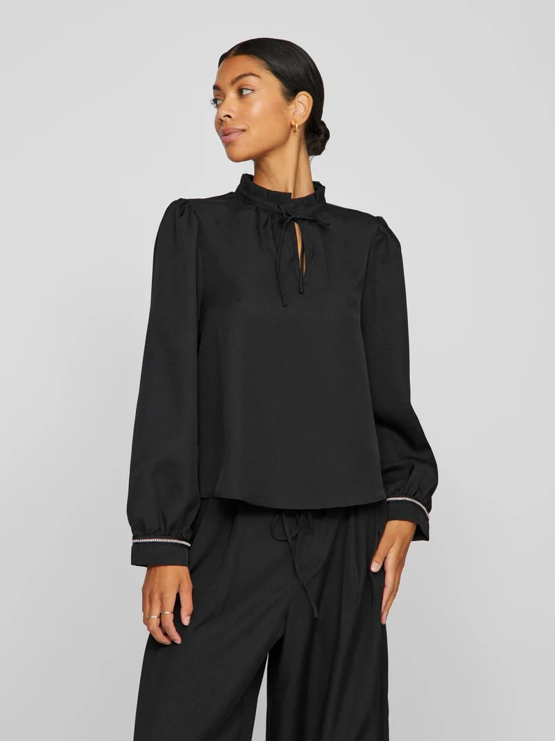 VISULE L/S TIE DETAIL TOP