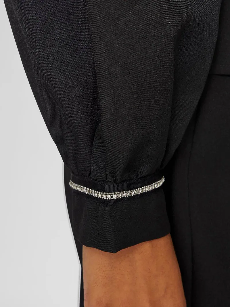VISULE L/S TIE DETAIL TOP