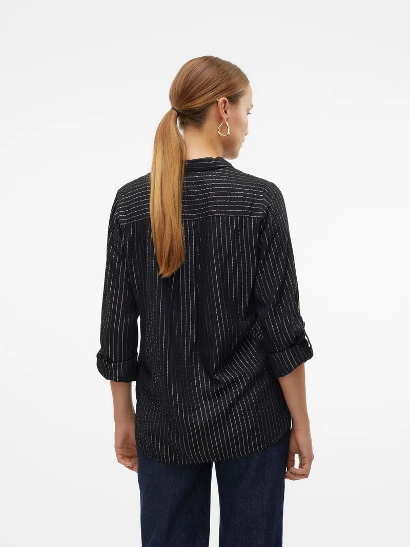 VMBUMPY LS GLITTER SHIRT WVN GA NOOS