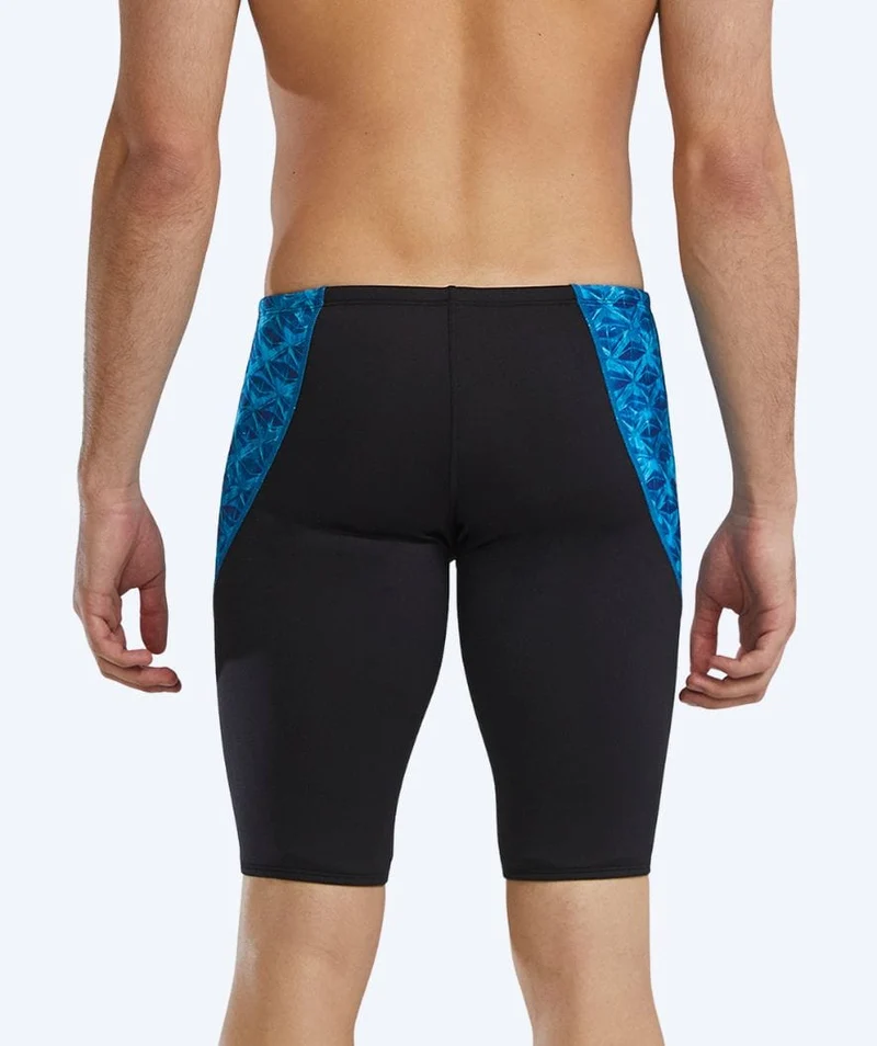 TYR lange Badehose für Herren - Curve Splice - Schwarz/Hellblau