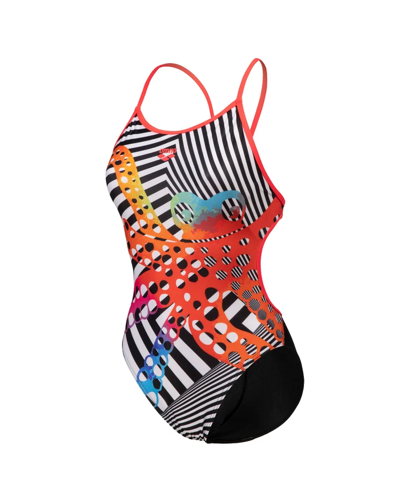 Arena Damen Sport Badeanzug Crazy Octopus Lace Back