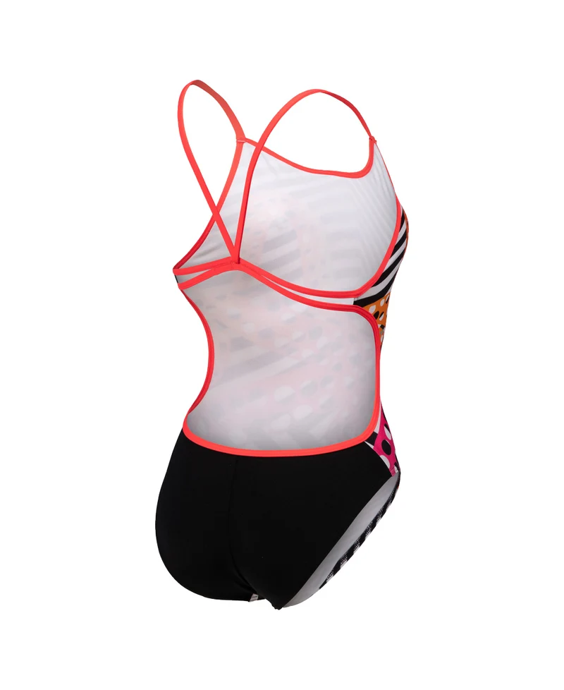 Arena Damen Sport Badeanzug Crazy Octopus Lace Back