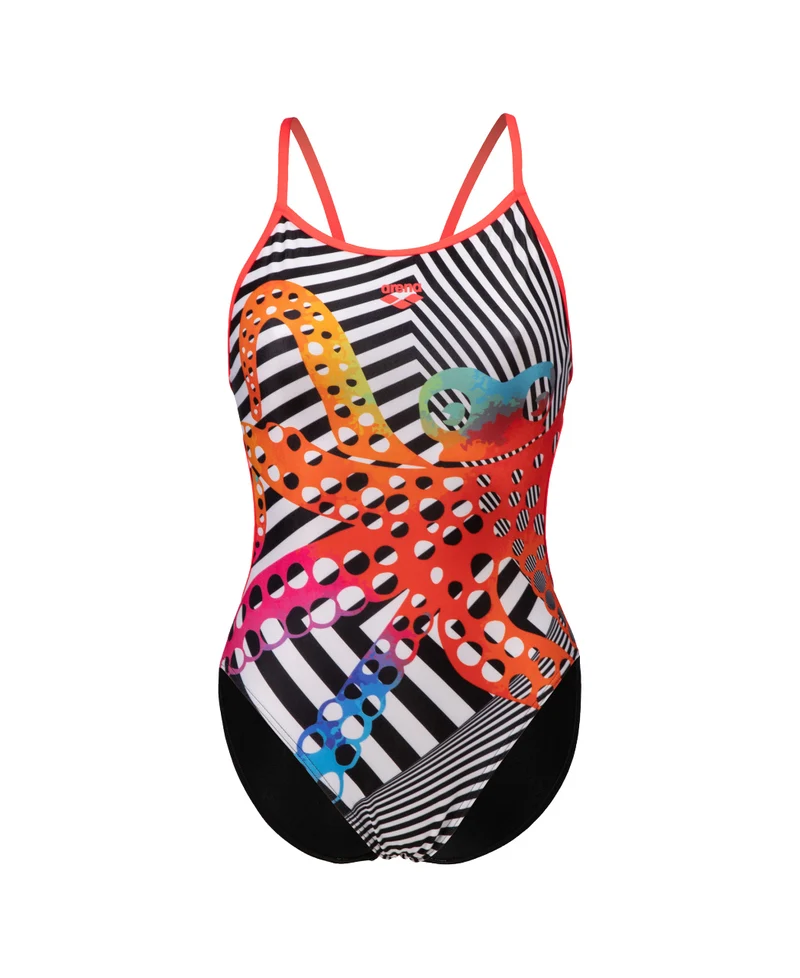 Arena Damen Sport Badeanzug Crazy Octopus Lace Back