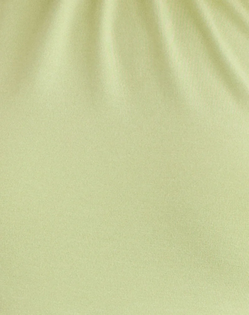 Raceline-Haltertop aus Rayon-Jersey in der Farbe Pistazie