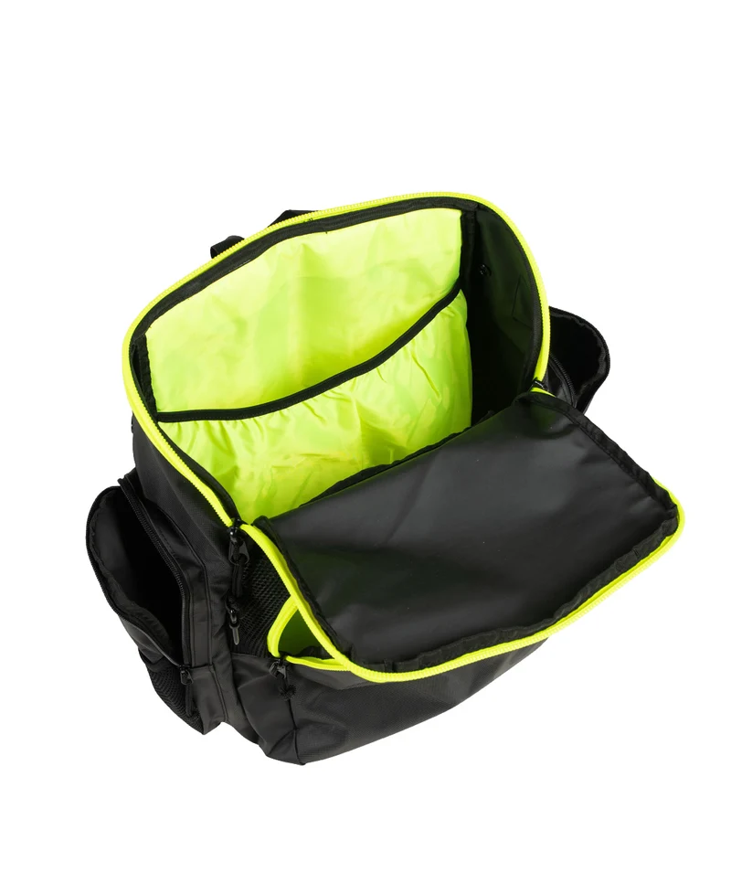 Arena Schwimm Sport Rucksack 35L Spiky III Dark-Smoke-Neon-Yellow