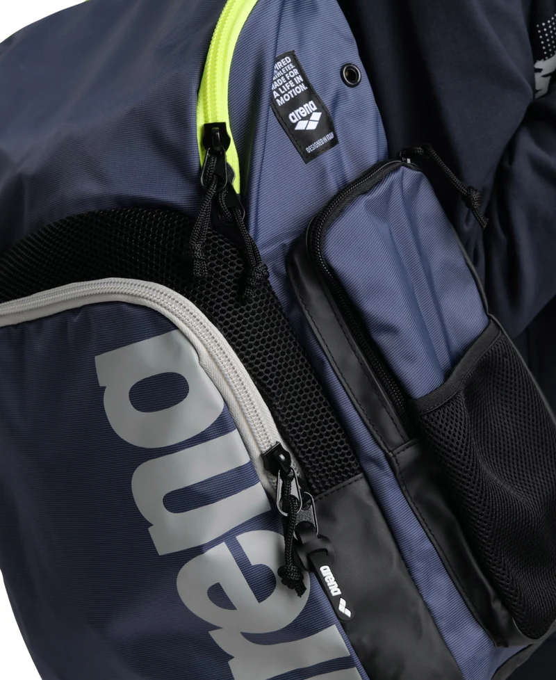 Arena Schwimm Sport Rucksack 35L Spiky III Navy-Neon-Yellow
