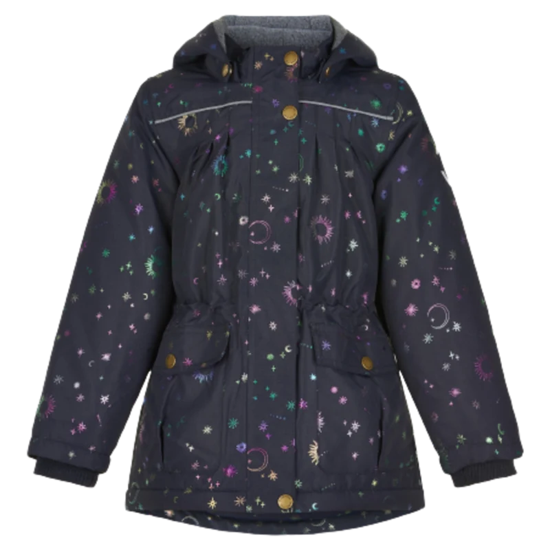 Mikk-Line Winterjacke mit Glitzer – Dunkelblau