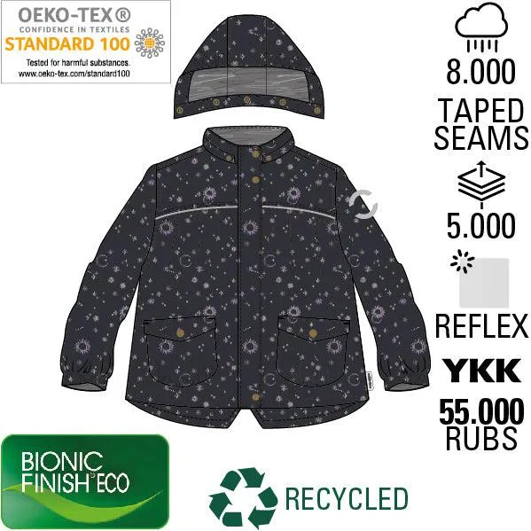 Mikk-Line Winterjacke mit Glitzer – Dunkelblau