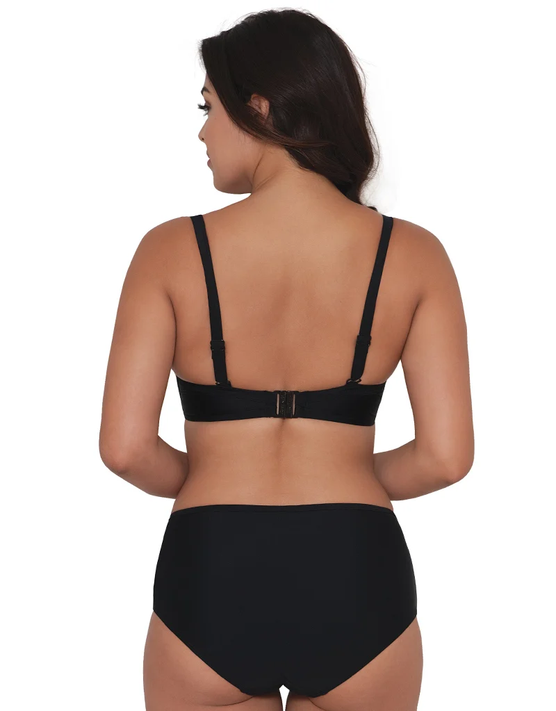 Curvy Kate Hi Voltage Padded Balcony Bikini Top Black