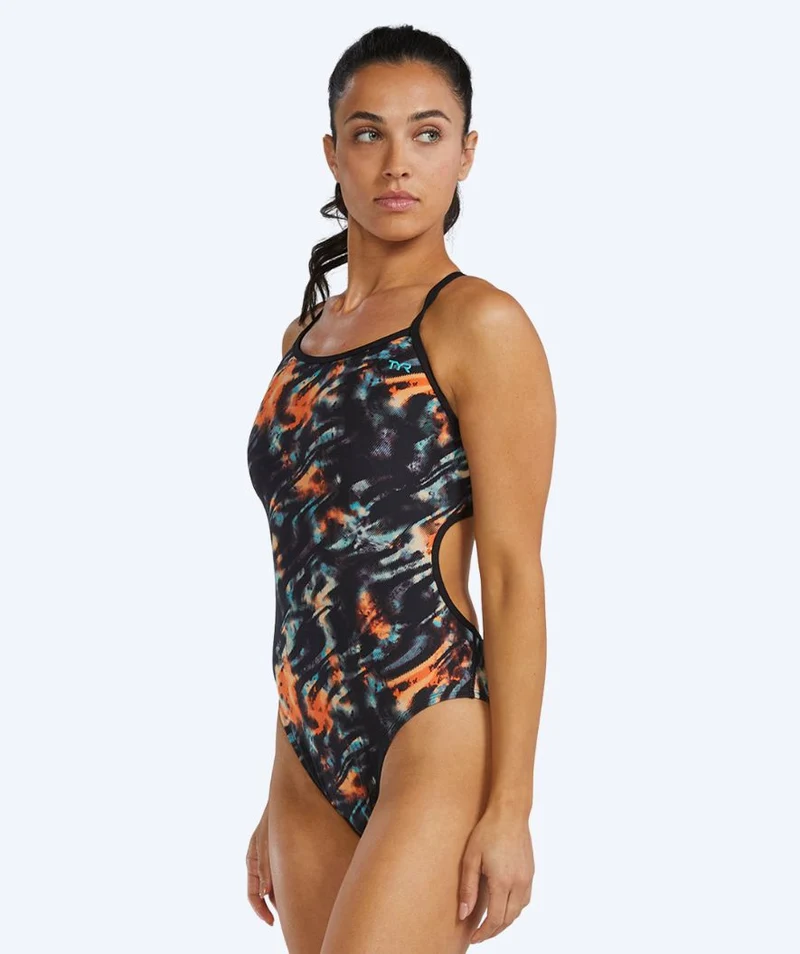TYR Badeanzug für Damen - Durafast Elite Trinityfit - Schwarz/Orange