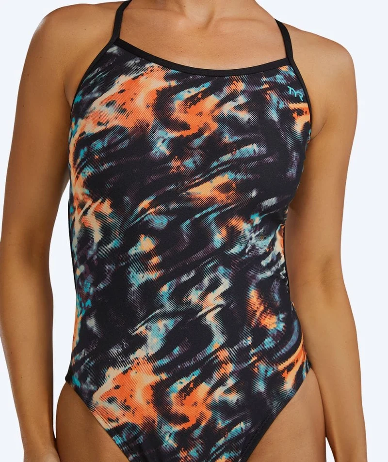 TYR Badeanzug für Damen - Durafast Elite Trinityfit - Schwarz/Orange