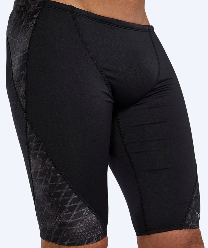 TYR lange Badehose für Herren - Blade Splice - Schwarz/Dunkelgrau