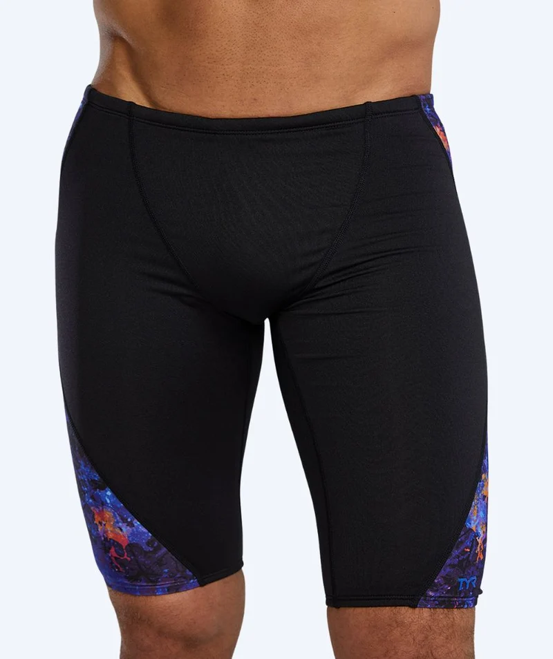 TYR lange Badehose für Herren - Blade Splice - Schwarz/Lila