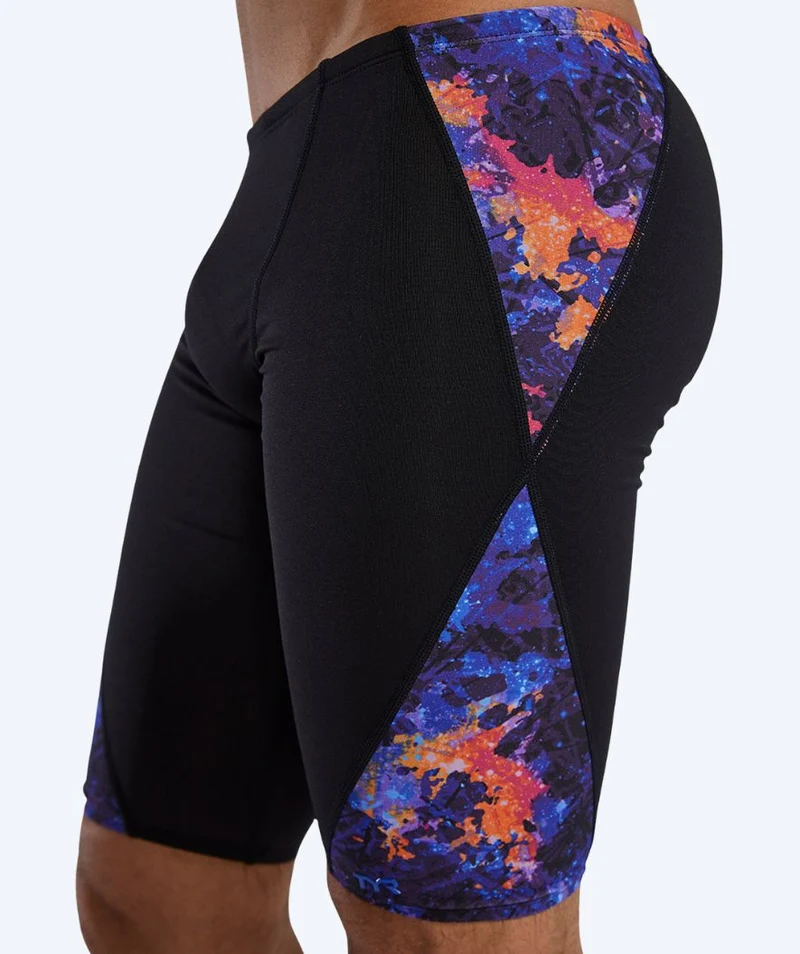 TYR lange Badehose für Herren - Blade Splice - Schwarz/Lila