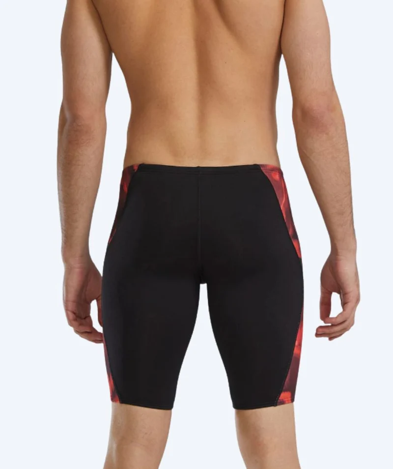 TYR lange Badehose für Herren - Blade Splice Waveform - Schwarz/Rot