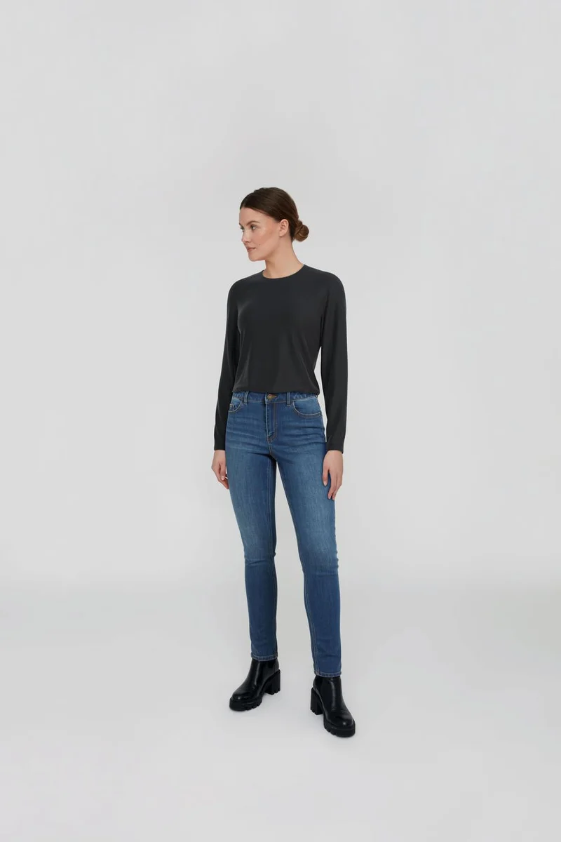 VIALEXIA O-NECK L/S TOP - NOOS
