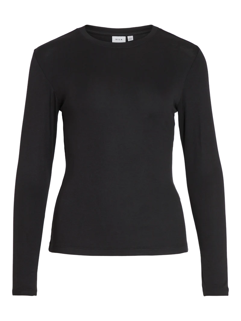 VIALEXIA O-NECK L/S TOP - NOOS