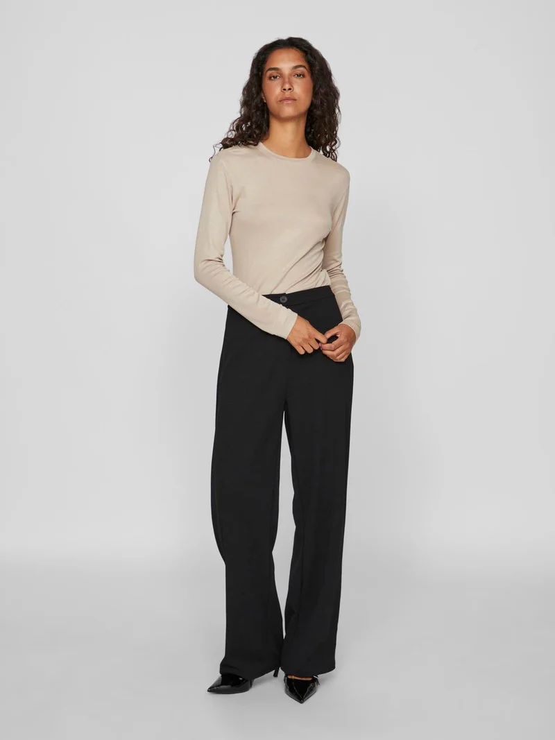 VIALEXIA O-NECK L/S TOP - NOOS