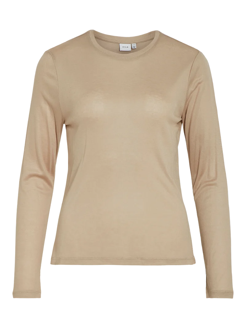 VIALEXIA O-NECK L/S TOP - NOOS