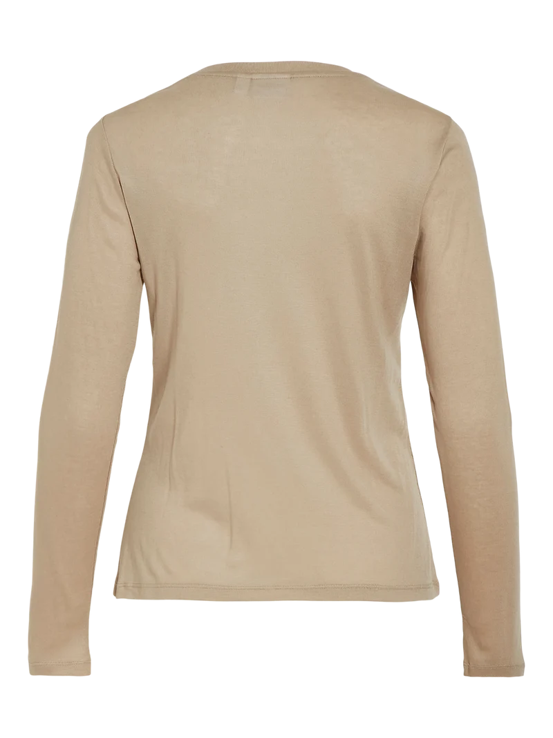 VIALEXIA O-NECK L/S TOP - NOOS