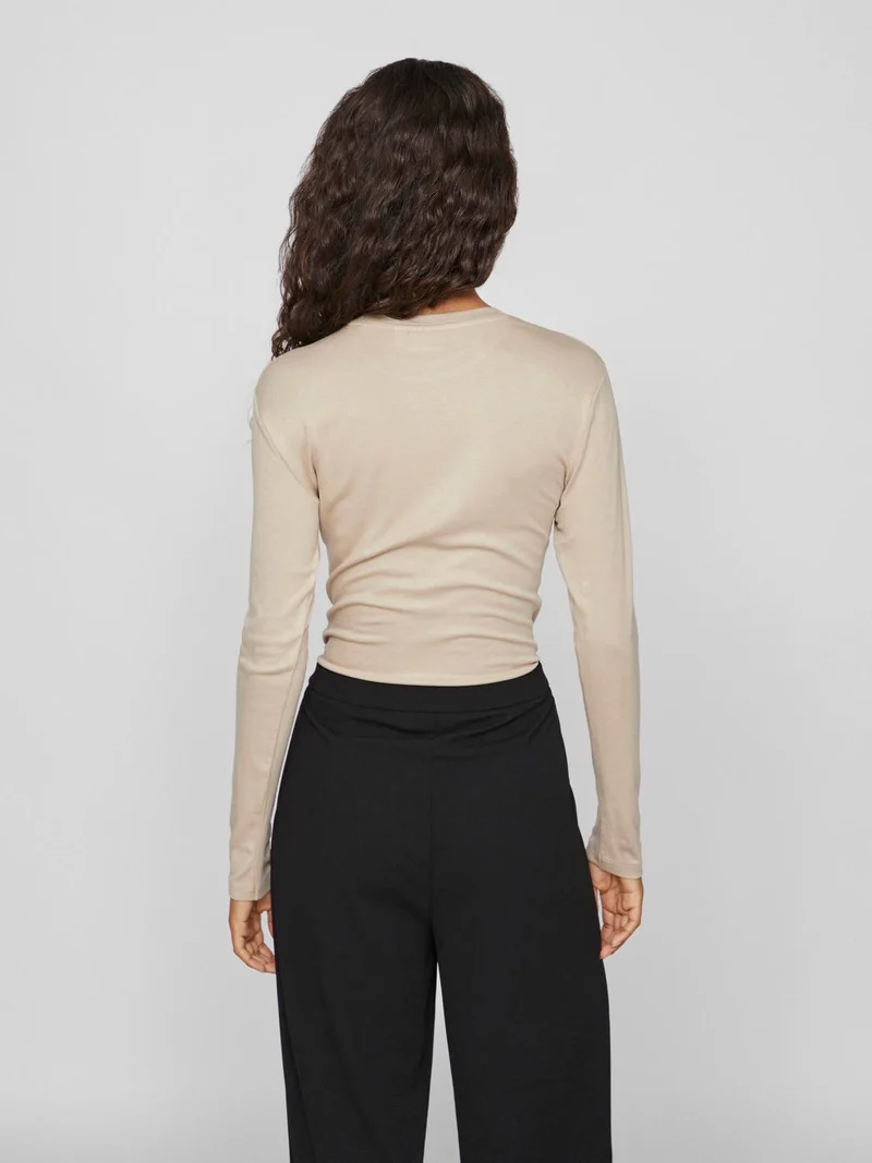 VIALEXIA O-NECK L/S TOP - NOOS