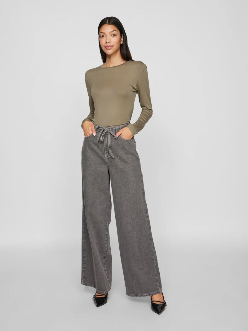 VIALEXIA O-NECK L/S TOP - NOOS