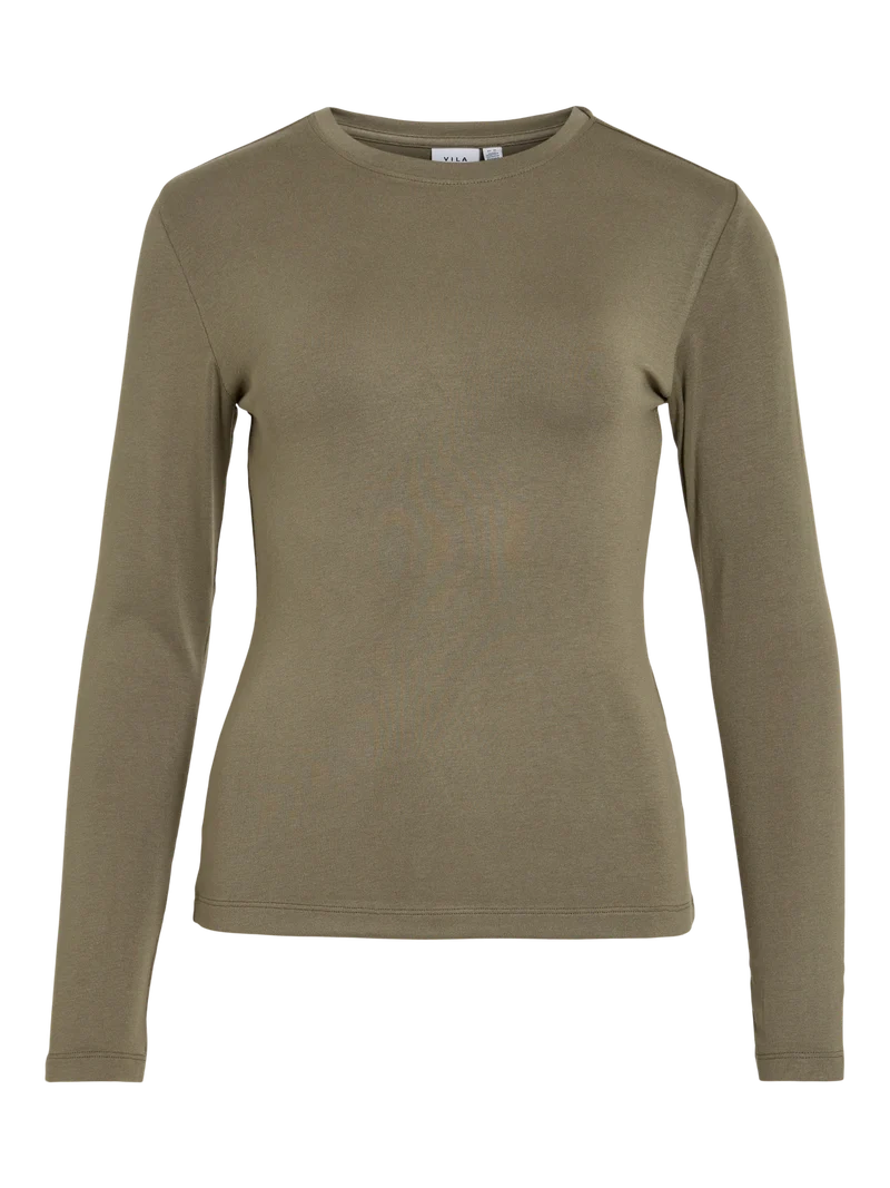 VIALEXIA O-NECK L/S TOP - NOOS